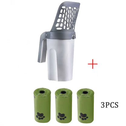 Cat Litter Shovel Scoop One-Piece Filters Removable Portable Commode Picker Cat Litter Box Cleaning Supplies Pet Accessories