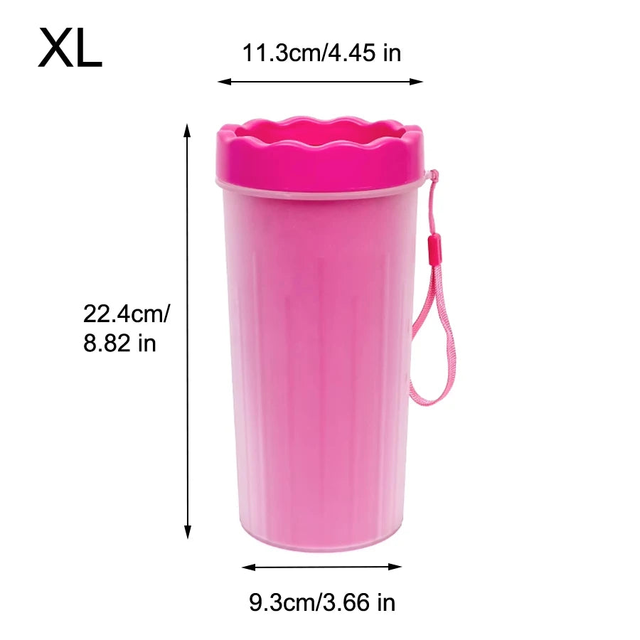 1Pc Pet Plastic Foot Wash Cup S L XL Large size silicone brush Dog cat clean foot mud removable cleaning Foot