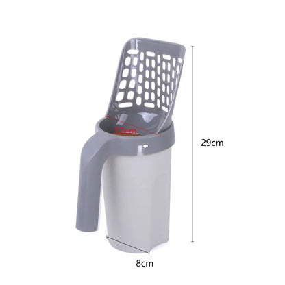 Cat Litter Shovel Scoop One-Piece Filters Removable Portable Commode Picker Cat Litter Box Cleaning Supplies Pet Accessories